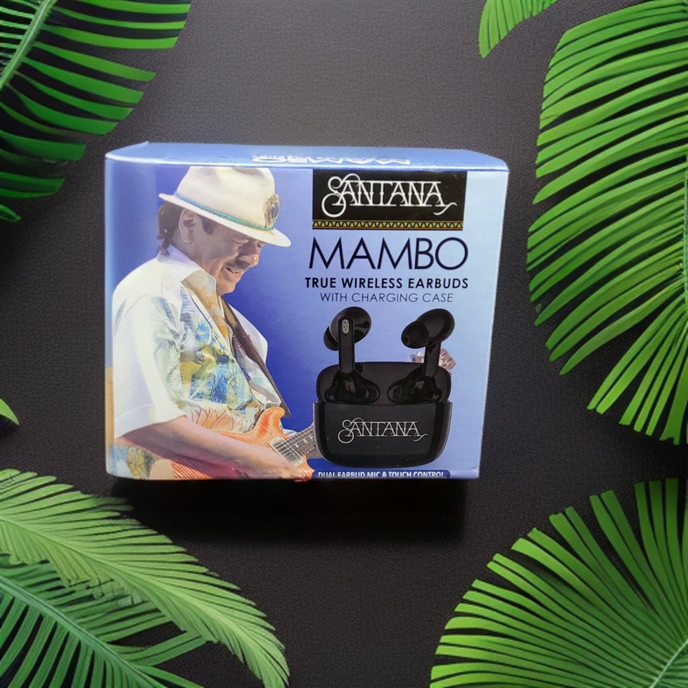 BLUETOOTH EARBUDS BY CARLOS SANTANA "MAMBO" TRUE WIRELESS WITH CHARGING CASE